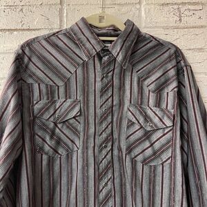 Vintage Wrangler 70's Western Pearl Snap Wrancher Shirt L